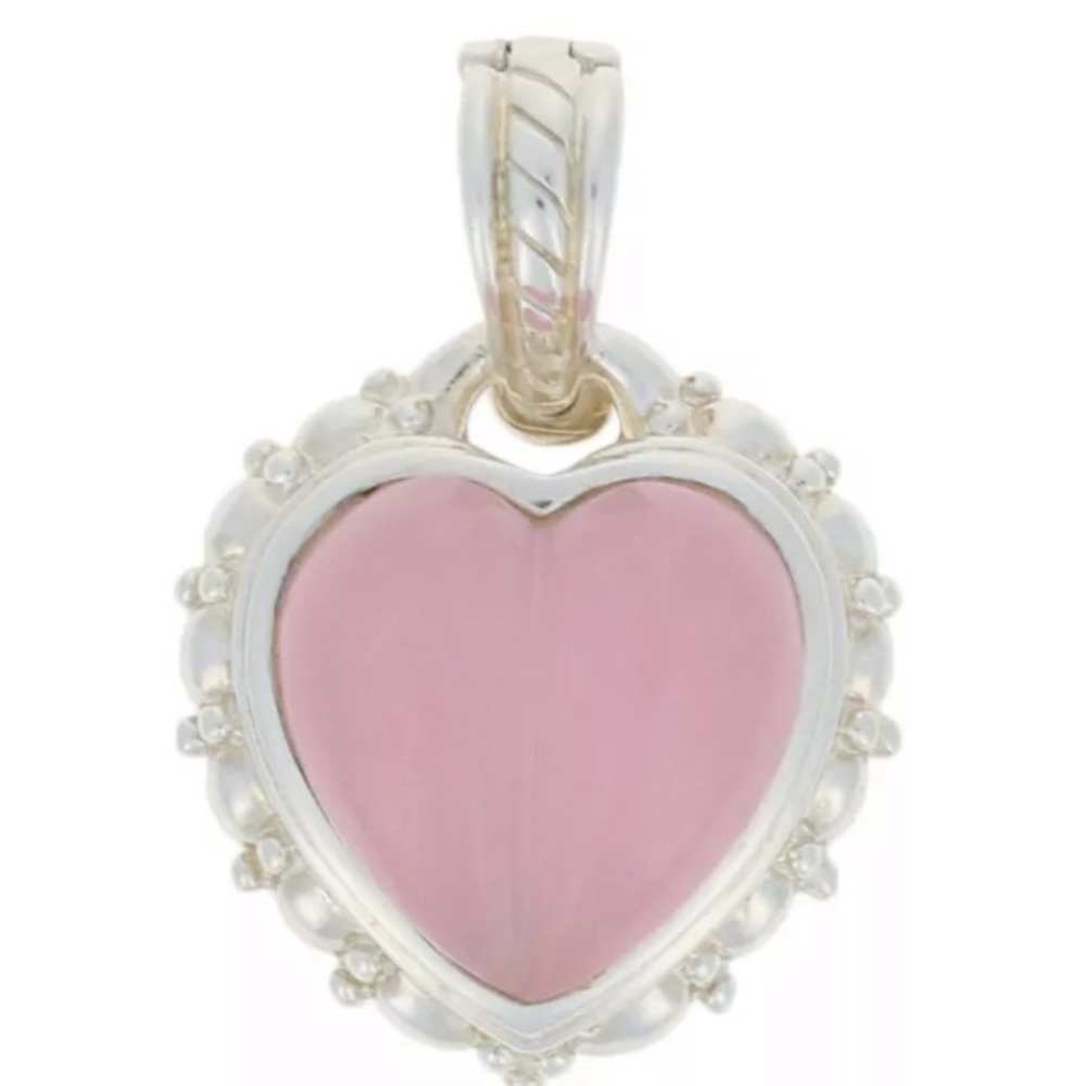 HTF Rare Judith Ripka Pink Jade Enhancer